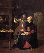 Gabriel Metsu Self-Portrait with his Wife Isabella de Wolff in an Inn Germany oil painting artist